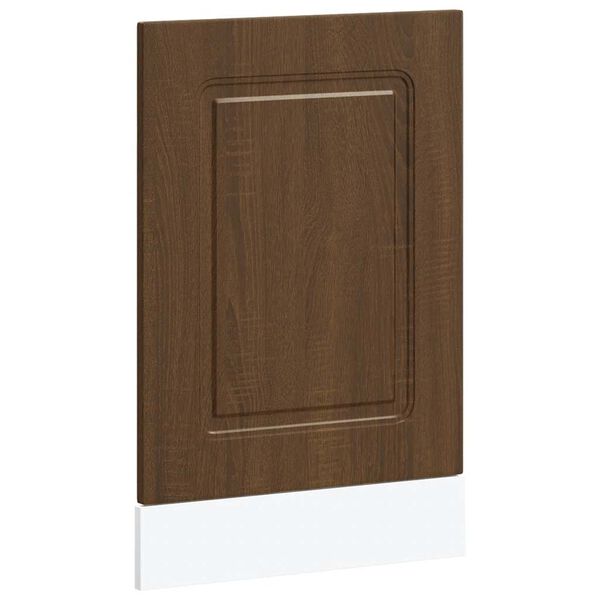 vidaXL Dishwasher Panel Brown Oak Engineered Wood 17.7x0.6x26.4 in