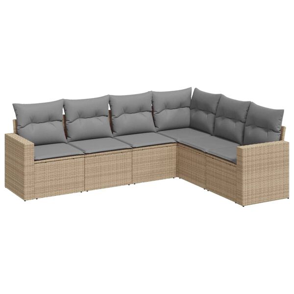 vidaXL Garden Sofa Set Beige, Light grey