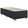vidaXL Bed Frame Black Faux Leather, Plywood, Engineered Wood Single