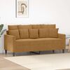 vidaXL 2-Seater Sofa Brown Velvet, Metal, Textilene, Foam Medium