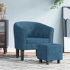 vidaXL Tub Chair Dark Blue Velvet (100% polyester), pinewood, plywood, foam