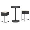 vidaXL Garden Bar Set Black, Cream White