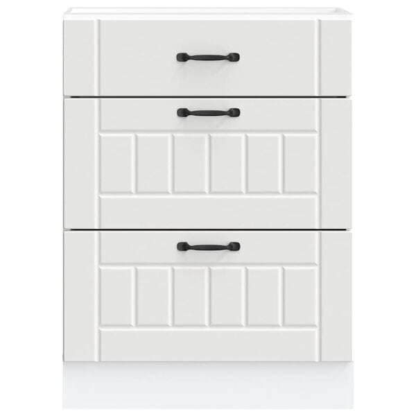 vidaXL Kitchen Base Cabinet White Engineered wood Standard