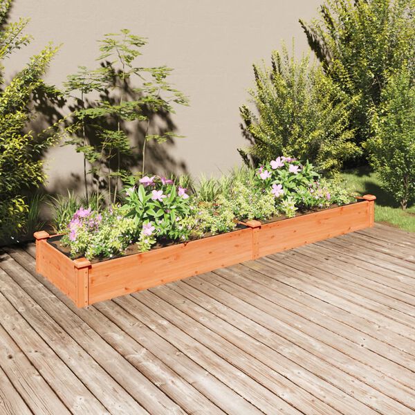 vidaXL Garden Raised Bed Brown Solid fir wood Large Garden Raised Bed