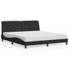 vidaXL Bed Frame Black Velvet 72 x 80 in Bed Frame Rectangular