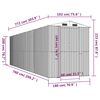 vidaXL Garden Shed Anthracite Galvanized Steel Large Garden Shed
