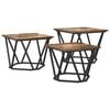 vidaXL Coffee Table 3 pcs Smoked oak 19.7" x 19.7" x 15.7