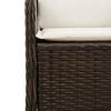 vidaXL Garden Bench Brown Poly Rattan