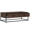 vidaXL Coffee Table Brown Oak Engineered Wood and Metal