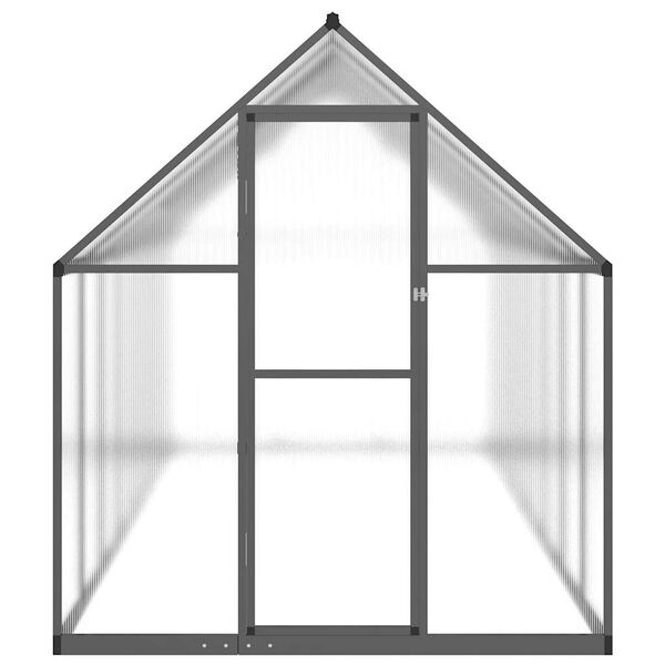 vidaXL Greenhouse Anthracite and clear Aluminum, polycarbonate Large