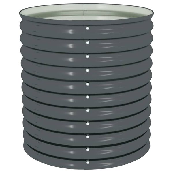 vidaXL Garden Raised Bed Grey Galvanized Steel Large Durable