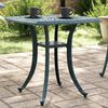 vidaXL Garden Table Green Cast Aluminum Medium Durable Garden Table