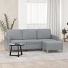 vidaXL 3-seater Sofa With Footstool Light grey
