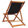 vidaXL Folding Beach Chair Set of 2 Black