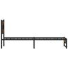 vidaXL Bed Frame Smoked Oak Steel, engineered wood Twin Modern