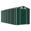 vidaXL Garden Shed Green Galvanized Steel Large Garden Shed