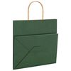 vidaXL Paper Bags 250 pcs with Handles Green 26x17x25 cm