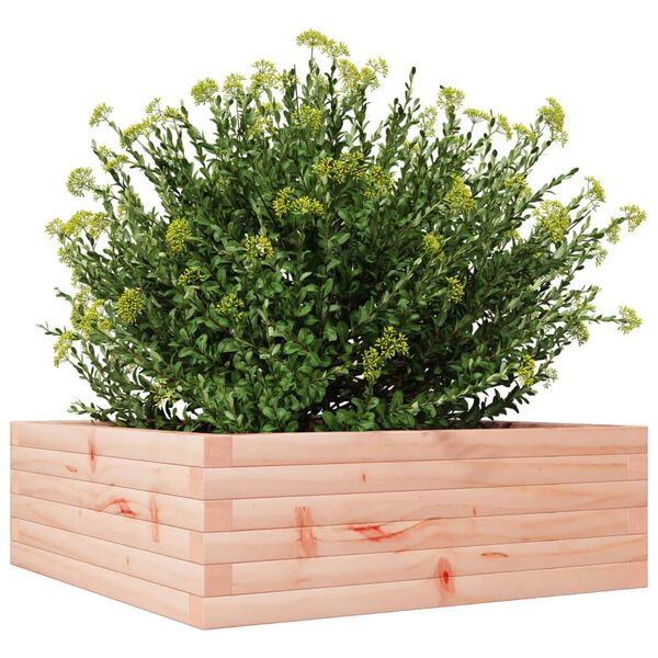 vidaXL Garden Planter Brown Douglas Wood Medium Garden Planter Square