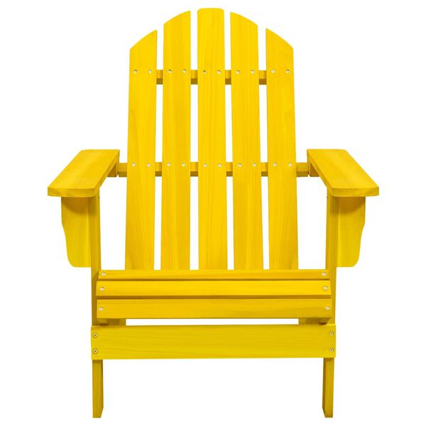 vidaXL Garden Chair Yellow Solid fir wood Standard Durable