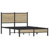 vidaXL Bed Frame Sonoma oak Steel, engineered wood Small Double