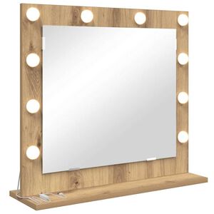 vidaXL Vanity Mirror with Mirror Artisan Oak 23.62 x 21.65 x 7.09 in