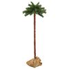 vidaXL Christmas Tree Green and brown PVC, steel, linen fabric Medium