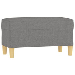 vidaXL Bench Dark Grey Polyester, Plywood, Foam 27.6 x 13.8 x 16.1 in
