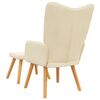vidaXL Relaxing Chair With Stool Cream