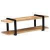 vidaXL TV Cabinet Brown Solid mango wood with powder-coated iron