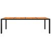 vidaXL Garden Table Black Solid Acacia wood 98.4 x 39.4 x 29.5 in