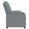 vidaXL Recliner Chair Light Gray 100% Polyester Fabric, Wood, and Metal