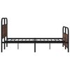 vidaXL Bed Frame Brown Oak Steel, Engineered Wood Full Bed Frame