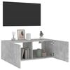 vidaXL TV Wall Cabinet Concrete Grey Engineered wood Medium