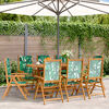 vidaXL Garden Chair Set of 8 Green Solid acacia wood with an oil finish