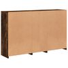 vidaXL Sideboard with LED Lights Smoked Oak 63.8"x14.6"x39.4"