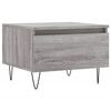 vidaXL Coffee Table Set of 2 Grey Sonoma Engineered Wood, Metal Medium