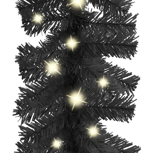 vidaXL Garland Black PVC 32.8 Feet Christmas Garland Other