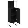 vidaXL Bathroom Furniture Set Black Oak 12.99 x 12.99 x 47.44 in