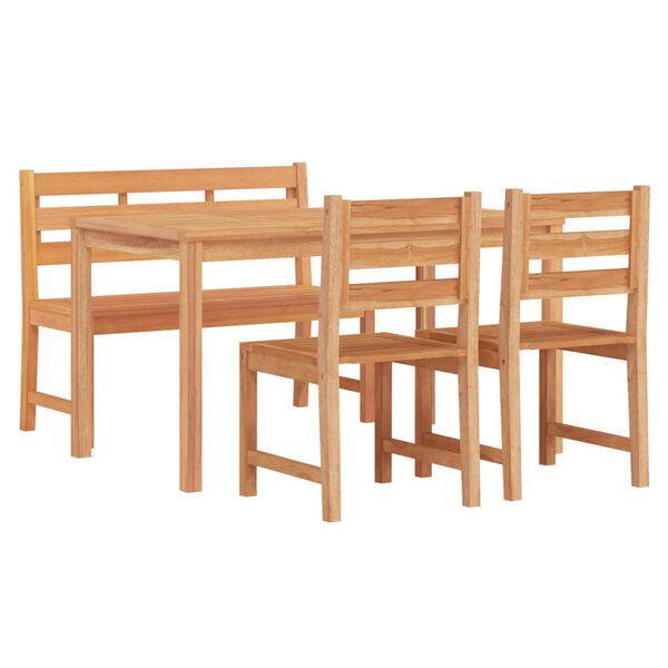 vidaXL Garden Dining Set Natural teak Solid teak wood Medium