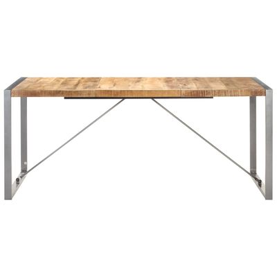vidaXL Dining Table 70.9"x35.4"x29.5" Solid Rough Mango Wood
