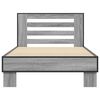 vidaXL Bed Frame Grey Sonoma Engineered wood, metal, plywood slats