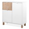 Finori Sideboard White and light oak Chipboard and MDF Medium Sideboard