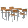 vidaXL Garden Dining Set 5 pcs Gray and brown