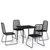 vidaXL Garden Dining Set Black