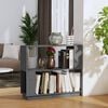 vidaXL Book Cabinet Grey Solid pine wood Medium Book Cabinet