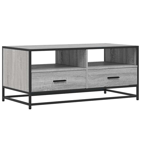 vidaXL Coffee Table Gray Sonoma Engineered wood and metal