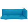 vidaXL Pallet Cushion Set of 3 Blue 100% polyester