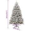 vidaXL Artificial Hinged Christmas Tree Green and white PVC, metal