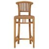 vidaXL Bar Chair Natural Teak Fine sanded teak hardwood Pub height