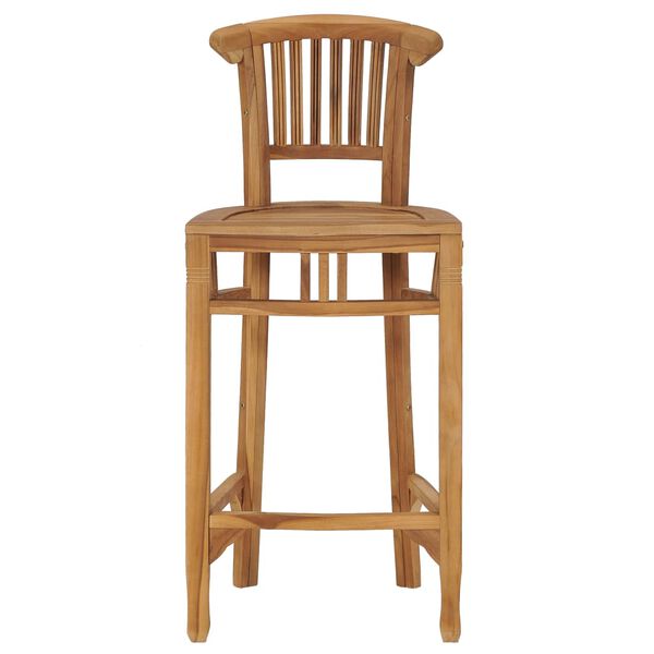 vidaXL Bar Chair Natural Teak Fine sanded teak hardwood Pub height
